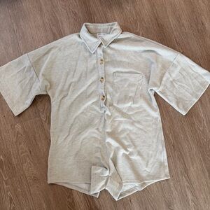 SABO Australia ribbed Milena Playsuit beige sz XS